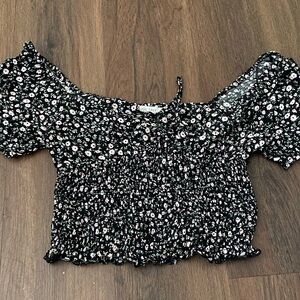 flower pattern crop top